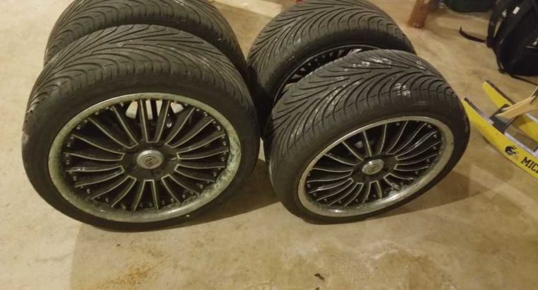 Used Staggered 18″ Rims and Tires Lexani
