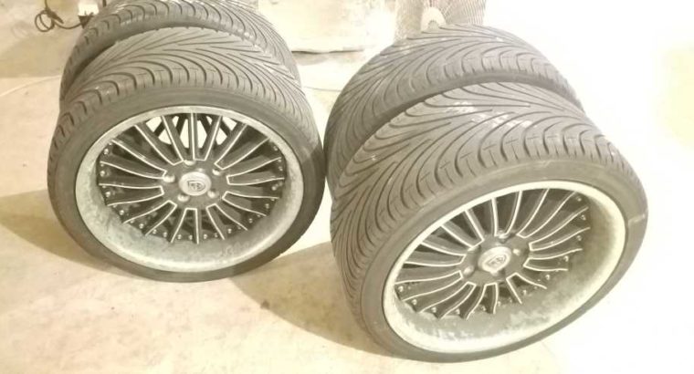 Used Staggered 18″ Rims and Tires Lexani
