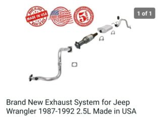 New Jeep Wrangler Exhaust System