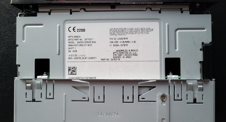 Aptiv 28770011 John Deere RE596823 Legacy Radio DEA700 Series AM FM WX RAUX